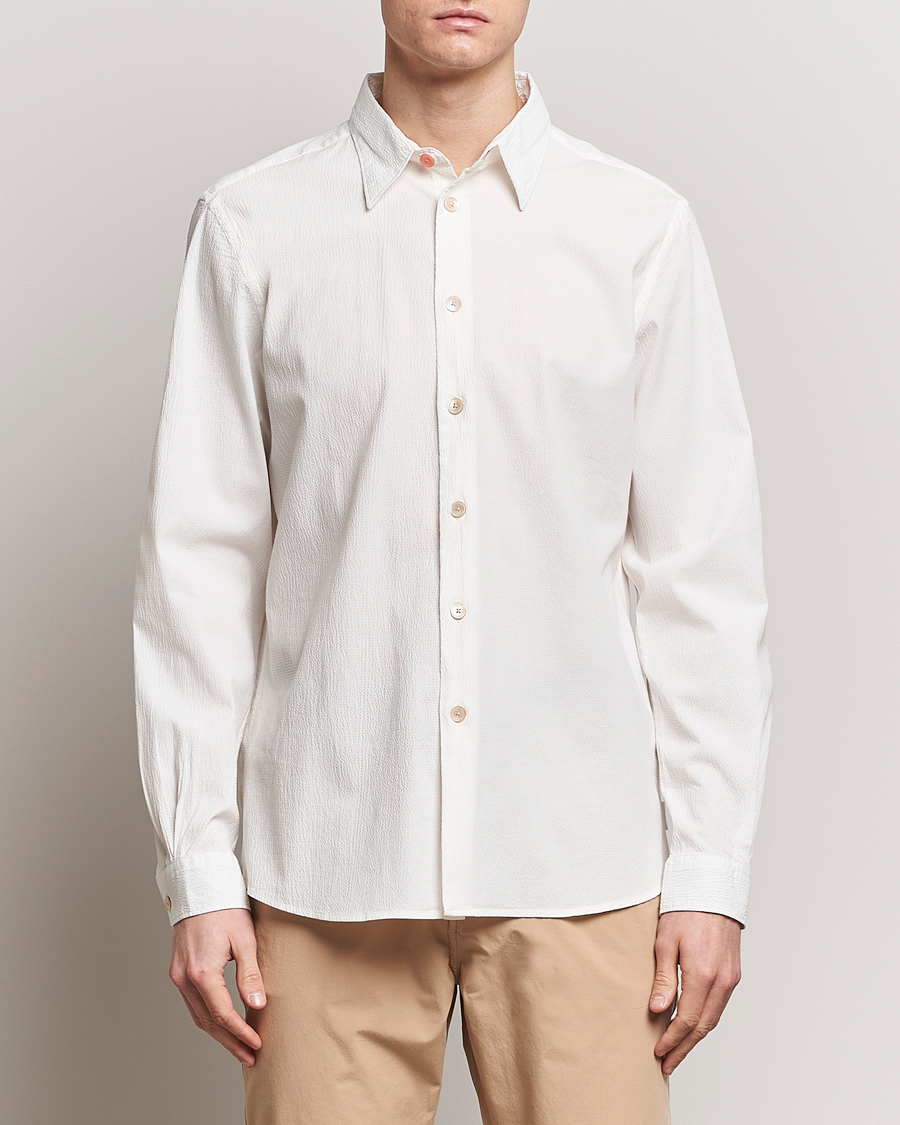 Heren | Paul Smith | PS Paul Smith | Regular Fit Seersucker Shirt White