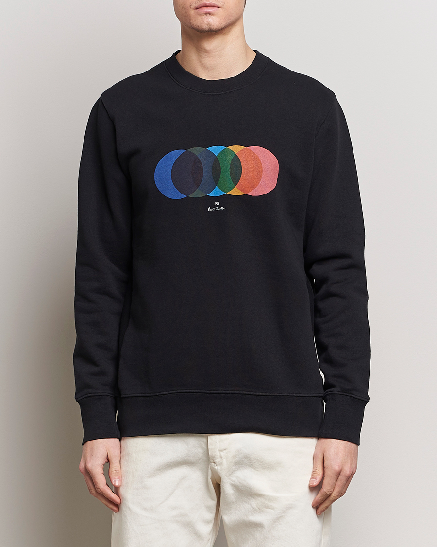 Heren | Best of British | PS Paul Smith | Circles Crew Neck Sweatshirt Black