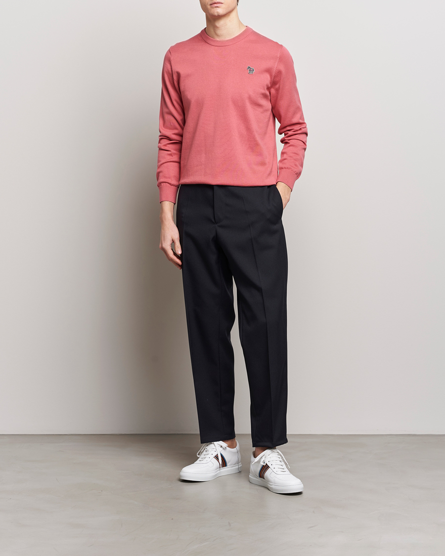 Heren | Truien | PS Paul Smith | Zebra Cotton Knitted Sweater Faded Pink