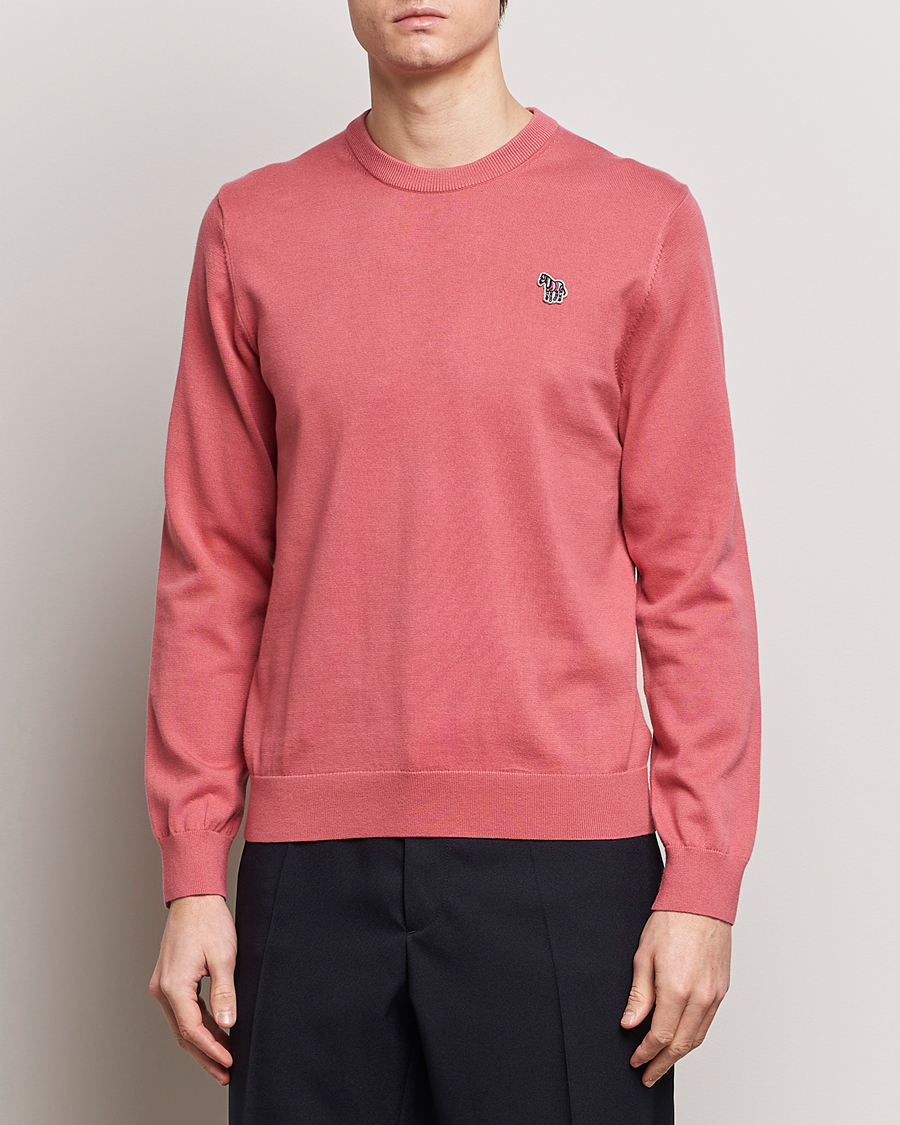 Heren | Paul Smith | PS Paul Smith | Zebra Cotton Knitted Sweater Faded Pink