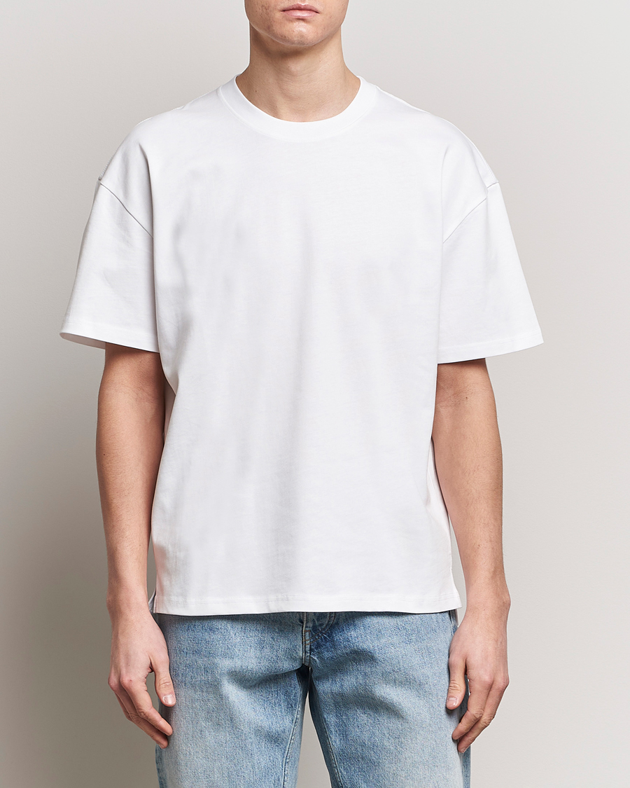 Heren | Witte T-shirts | Bread & Boxers | Textured Heavy Crew Neck T-Shirt White