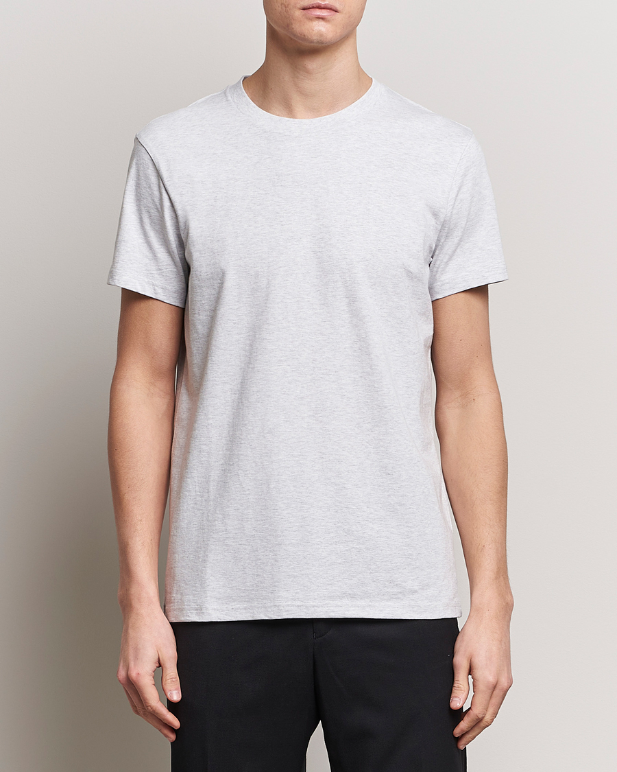 Heren | T-shirts met korte mouwen | Bread & Boxers | Crew Neck Regular T-Shirt Light Grey Melange