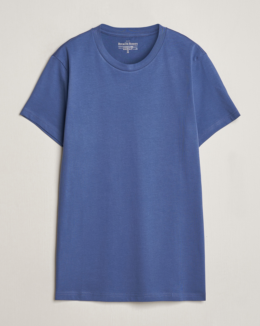Heren | T-shirts | Bread & Boxers | Crew Neck Regular T-Shirt Denim Blue