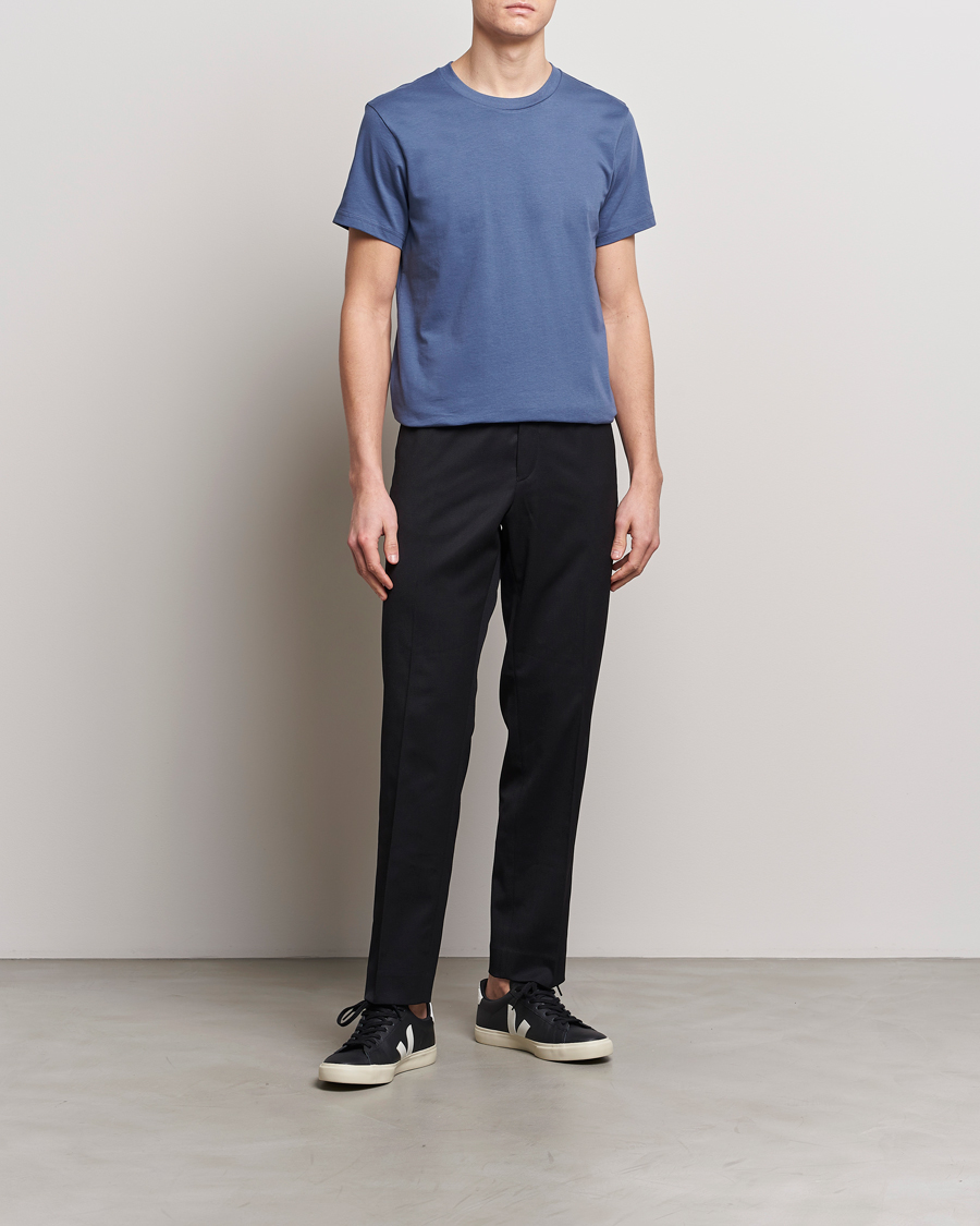 Heren | T-shirts | Bread & Boxers | Crew Neck Regular T-Shirt Denim Blue