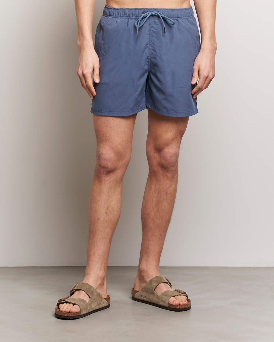 Heren | Bread & Boxers | Bread & Boxers | Swimshorts Denim Blue