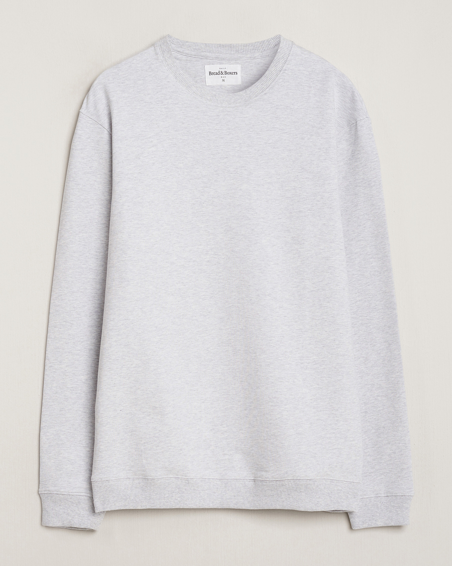 Heren | Truien | Bread & Boxers | Loungewear Crew Neck Sweatshirt Light Grey Melange
