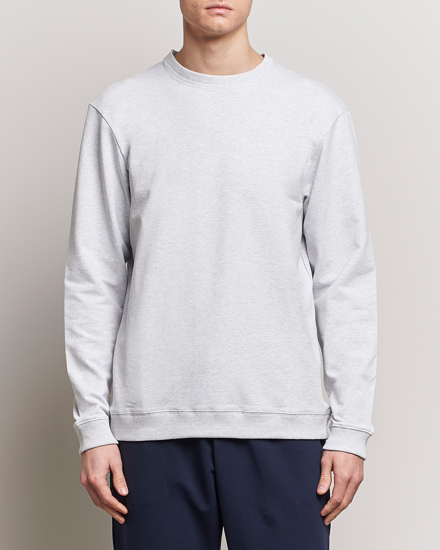 Men | Bread & Boxers | Bread & Boxers | Loungewear Crew Neck Sweatshirt Light Grey Melange