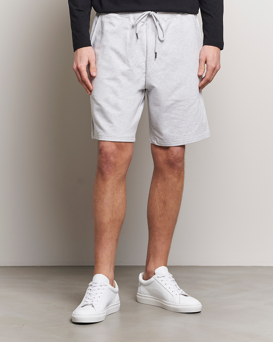 Heren | Sweatshorts | Bread & Boxers | Loungewear Shorts Light Grey Melange