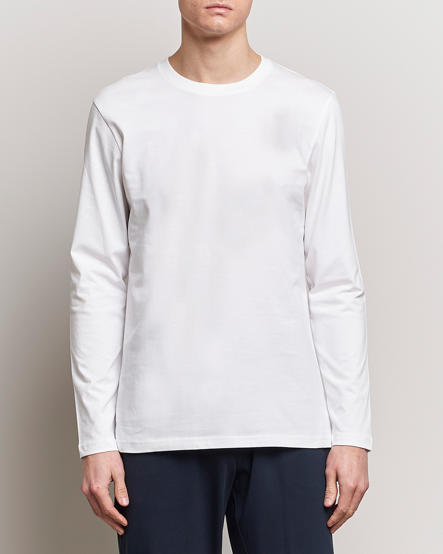 Heren | T-shirts met lange mouwen | Bread & Boxers | Long Sleeve T-Shirt White