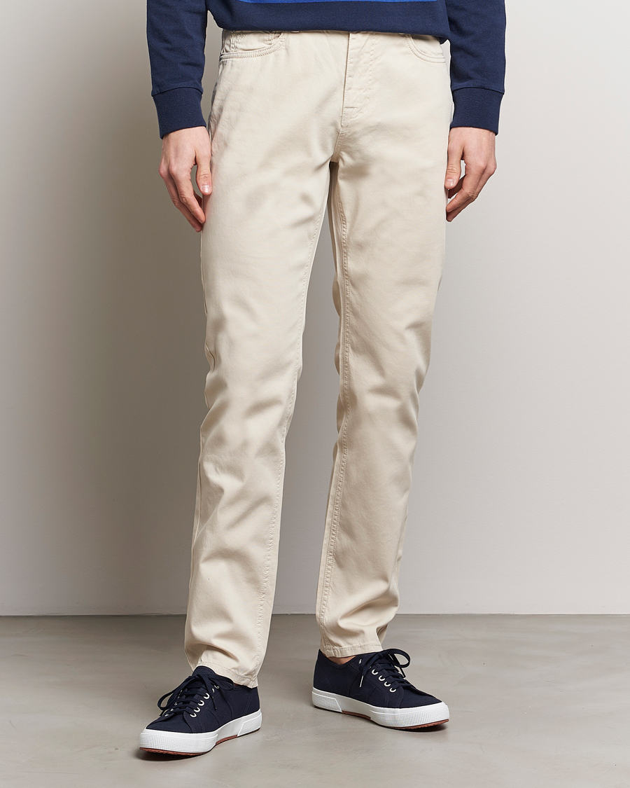 Men |  | Morris | James Structured 5-Pocket Trousers Off White