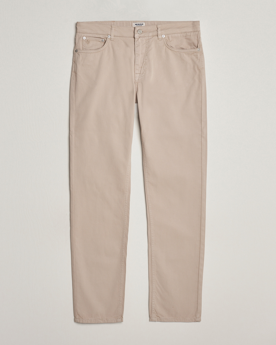 Heren | Broeken | Morris | James Structured 5-Pocket Trousers Khaki