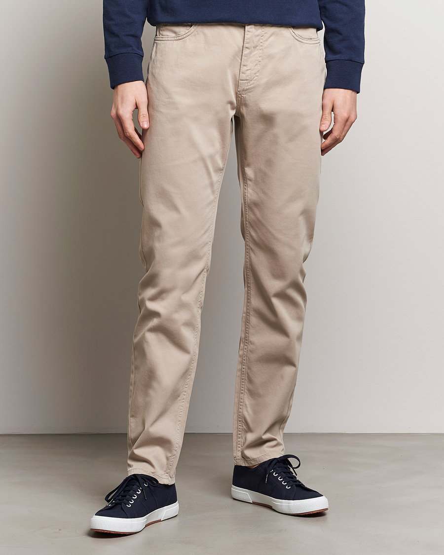 Heren | Broeken | Morris | James Structured 5-Pocket Trousers Khaki