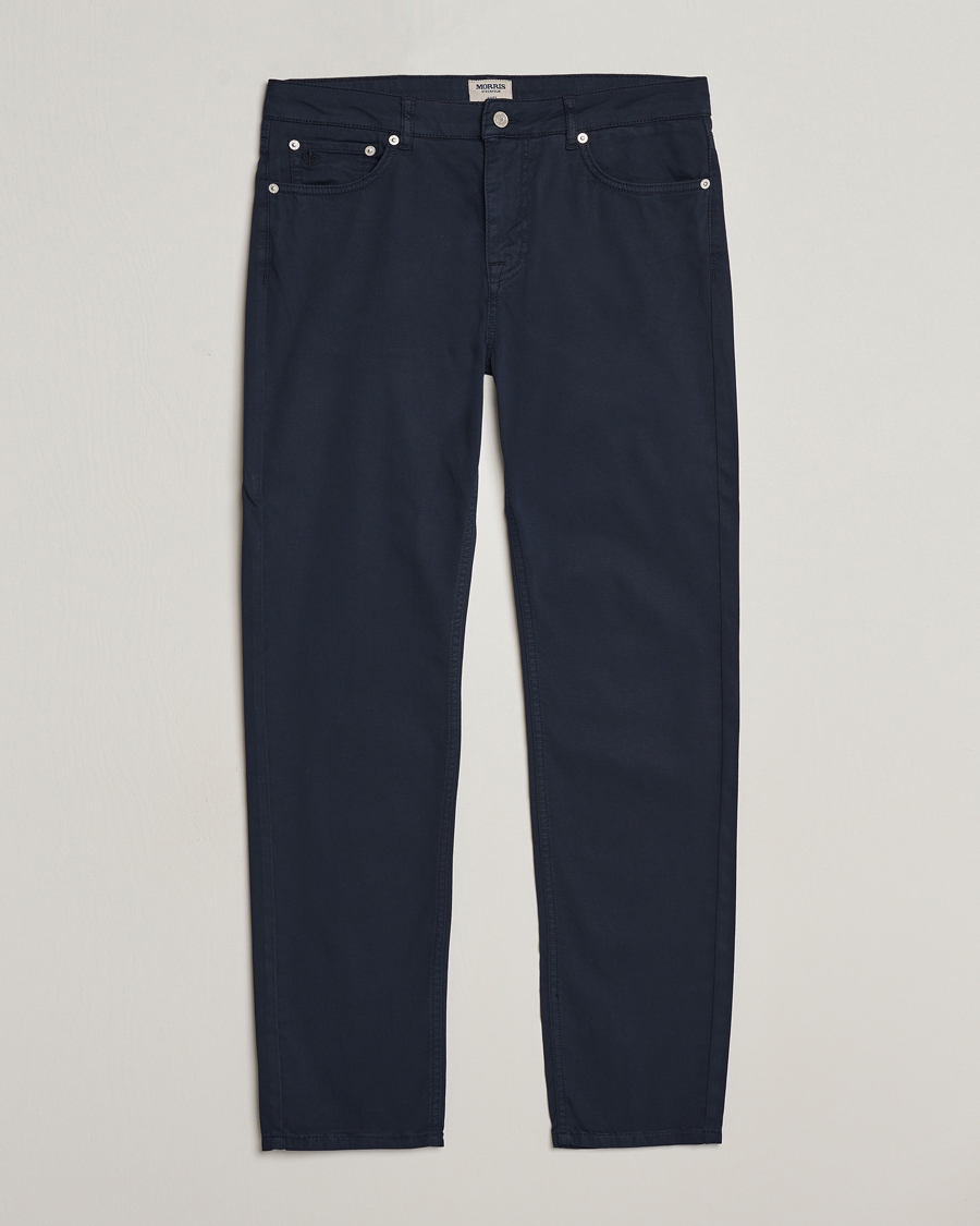 Heren | Broeken | Morris | James Structured 5-Pocket Trousers Blue