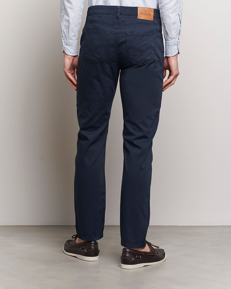 Heren | Broeken | Morris | James Structured 5-Pocket Trousers Blue