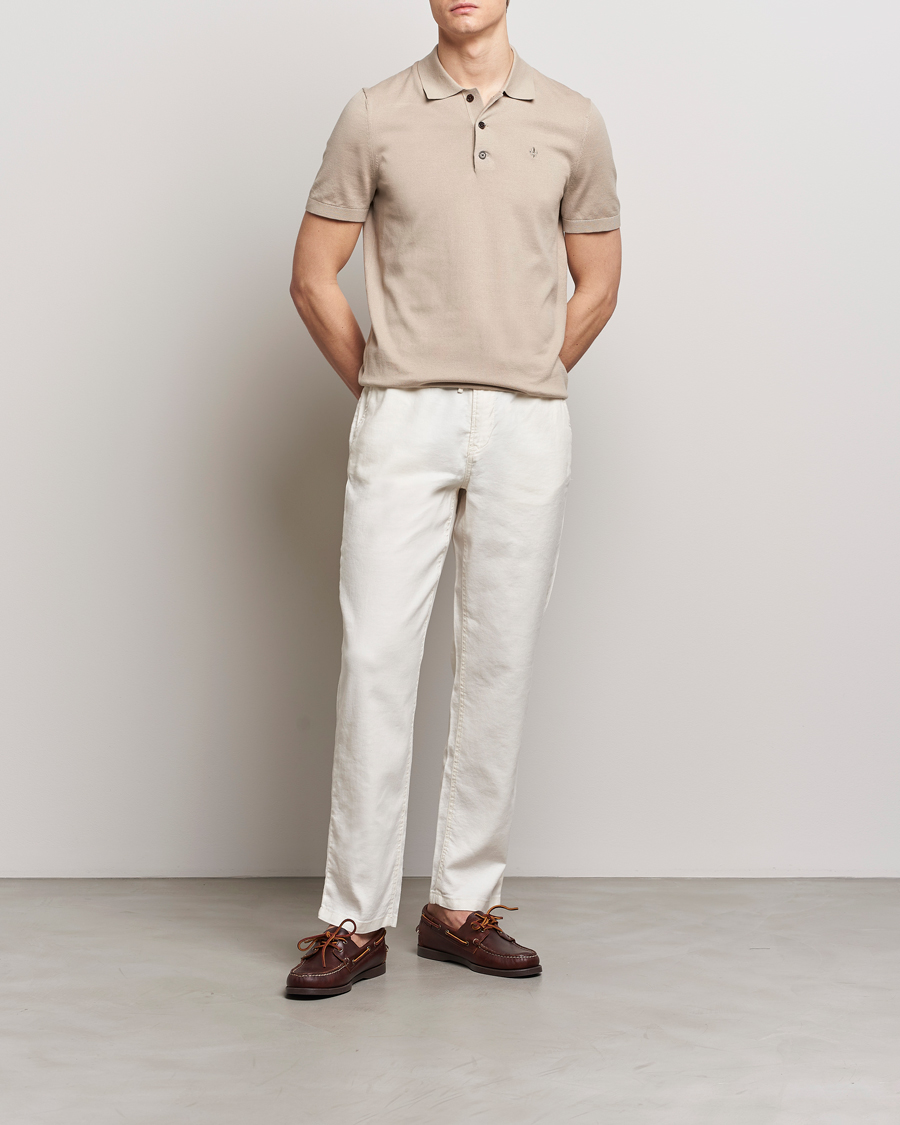 Heren | Broeken | Morris | Fenix Linen Slacks Off White