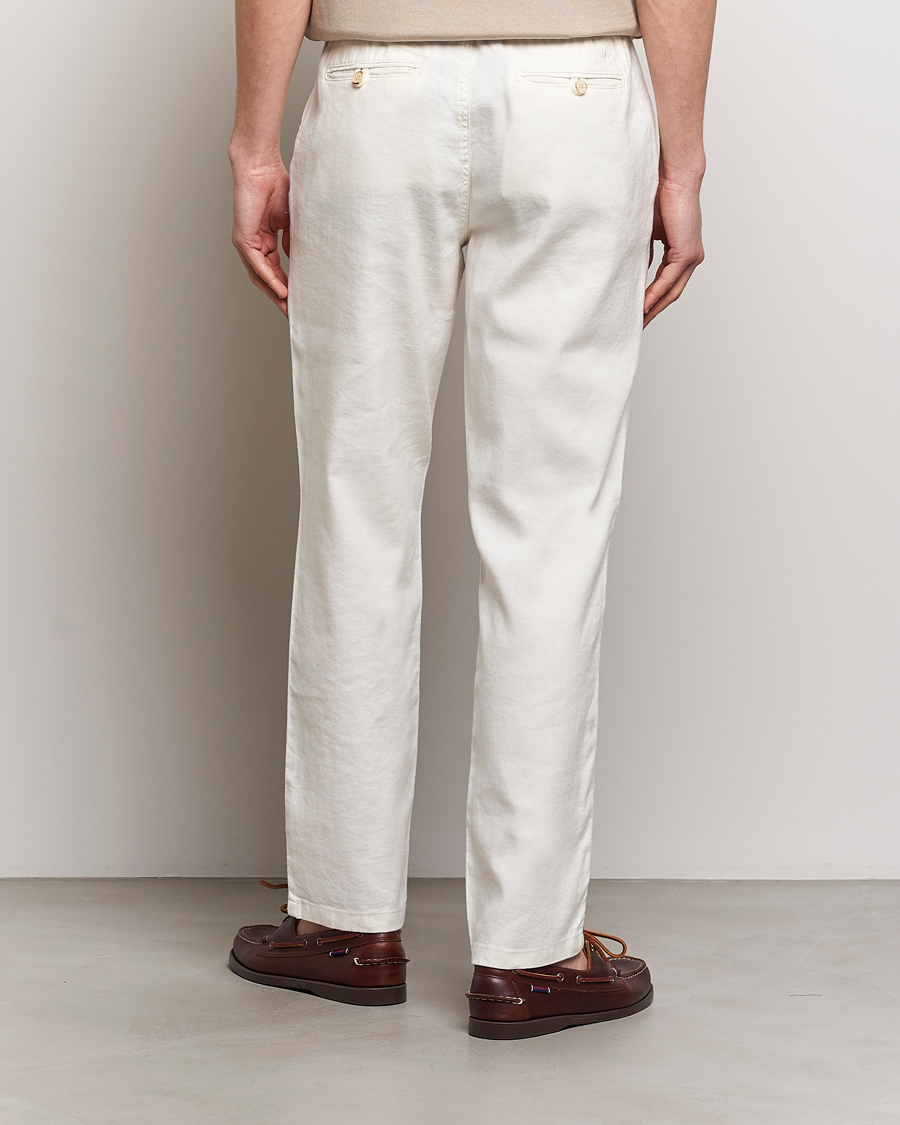 Heren | Broeken | Morris | Fenix Linen Slacks Off White