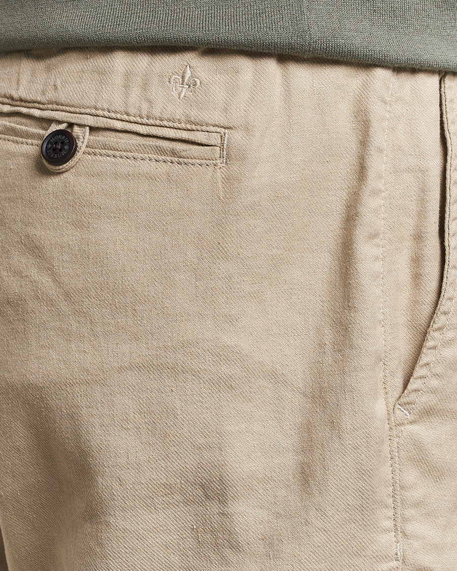 Heren | Broeken | Morris | Fenix Linen Slacks Khaki