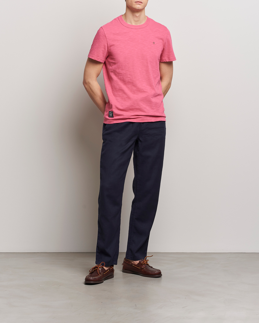 Heren | Broeken | Morris | Fenix Linen Slacks Blue