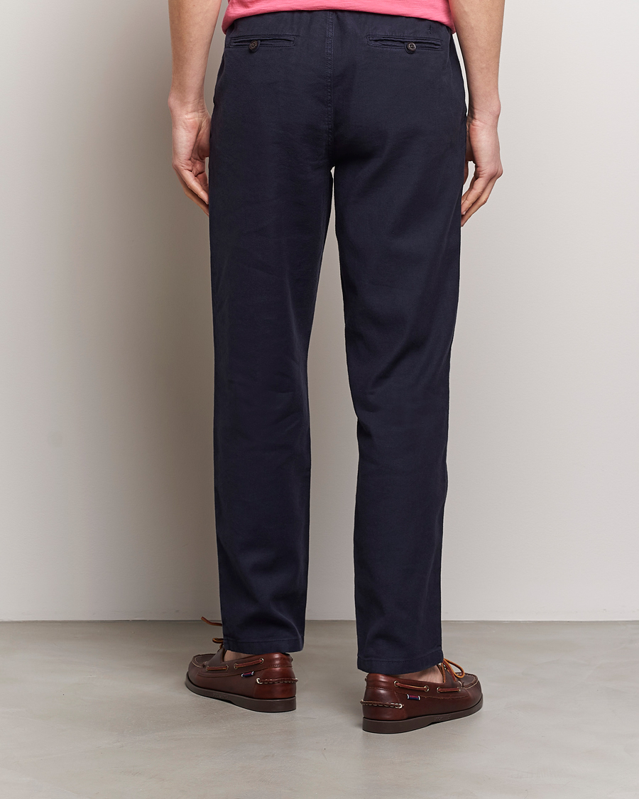 Heren | Broeken | Morris | Fenix Linen Slacks Blue