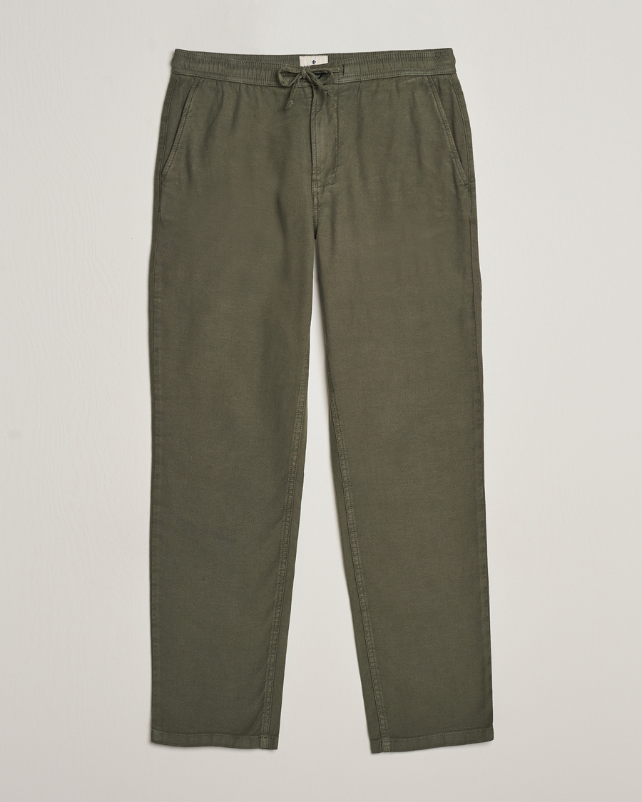 Heren | Broeken | Morris | Fenix Linen Slacks Olive