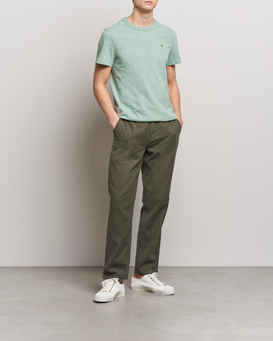 Heren | Broeken | Morris | Fenix Linen Slacks Olive