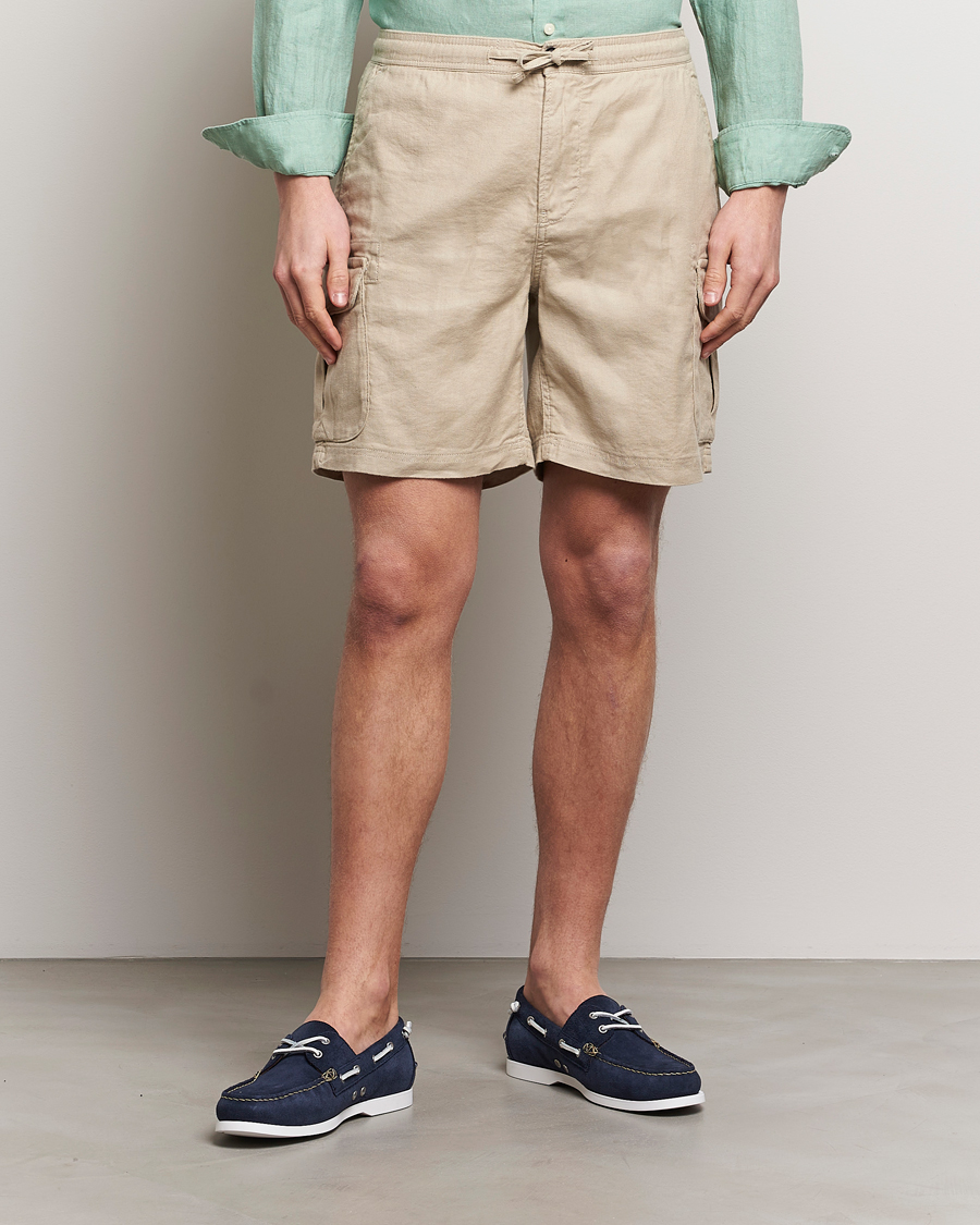 Heren | Preppy Authentic | Morris | Cargo Linen Shorts Khaki