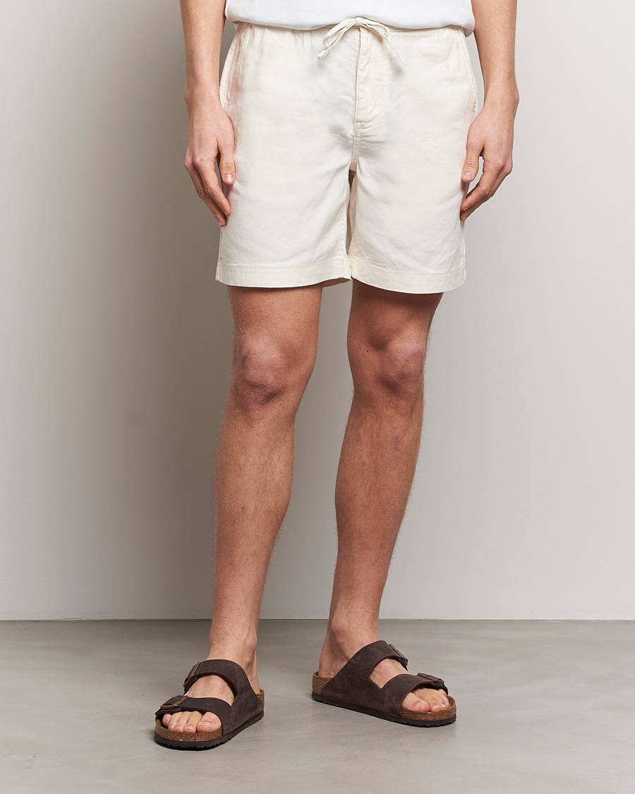 Heren |  | Morris | Fenix Linen Shorts Off White