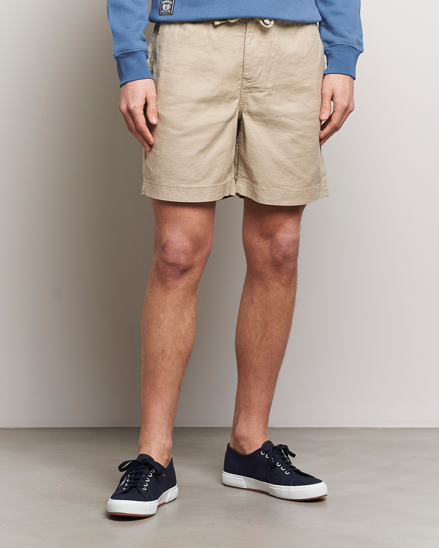 Heren | Linnen shorts | Morris | Fenix Linen Shorts Khaki