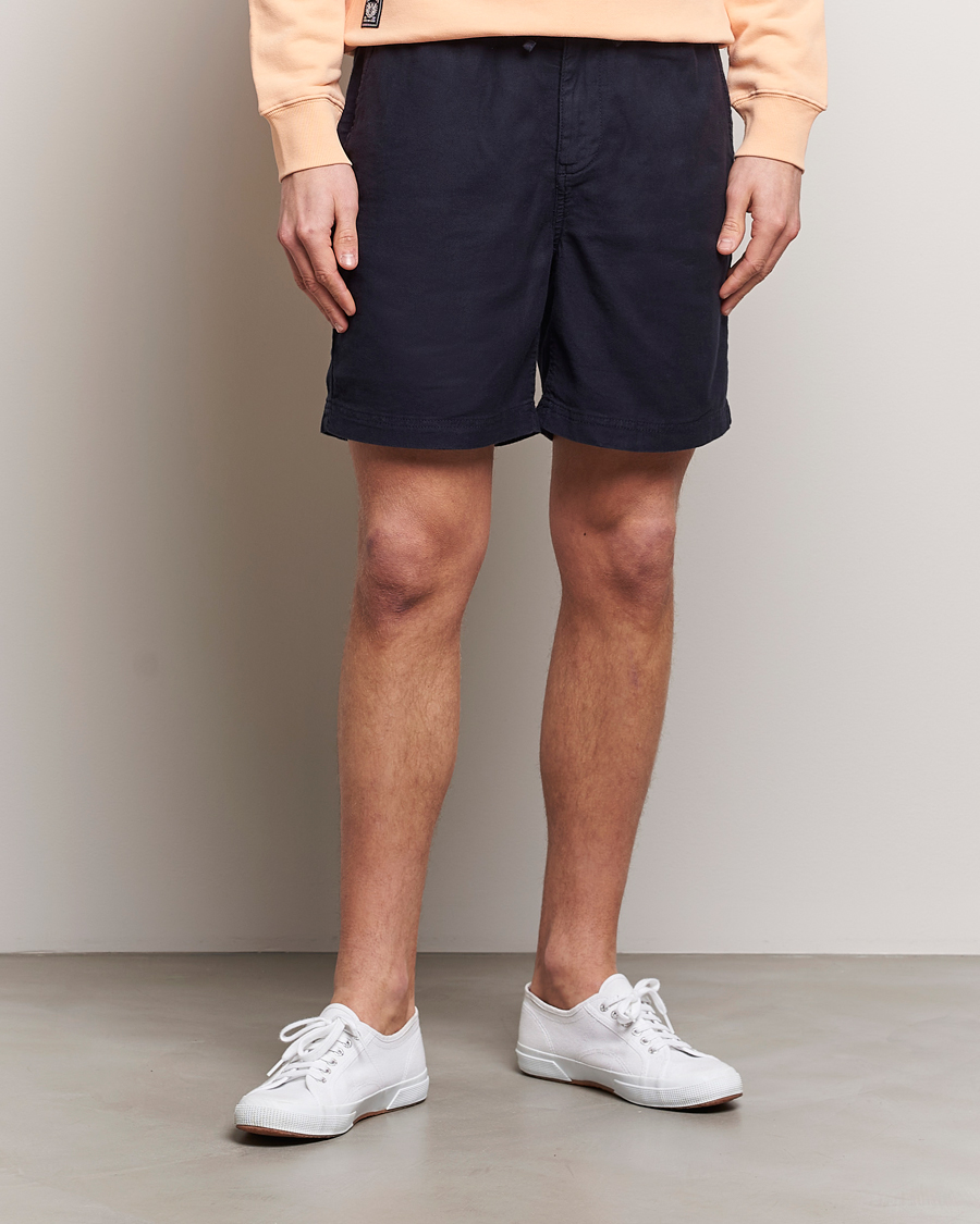 Heren | Linnen shorts | Morris | Fenix Linen Shorts Navy