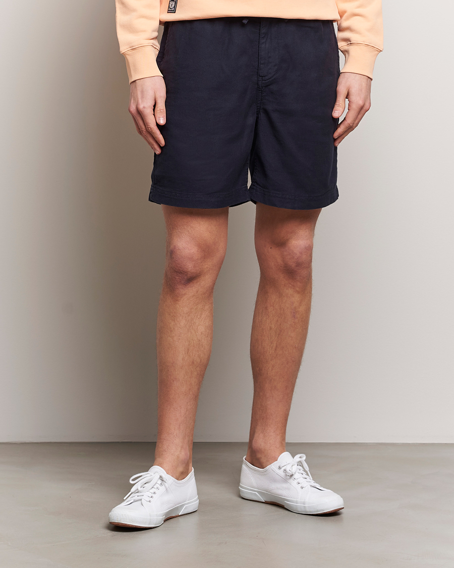 Heren | De linnenkast | Morris | Fenix Linen Shorts Navy