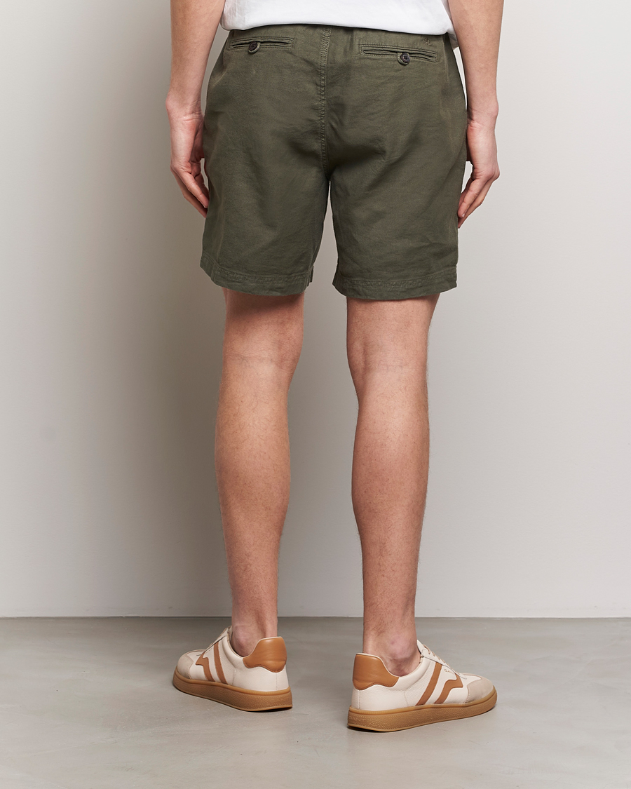 Heren | Korte broek | Morris | Fenix Linen Shorts Olive