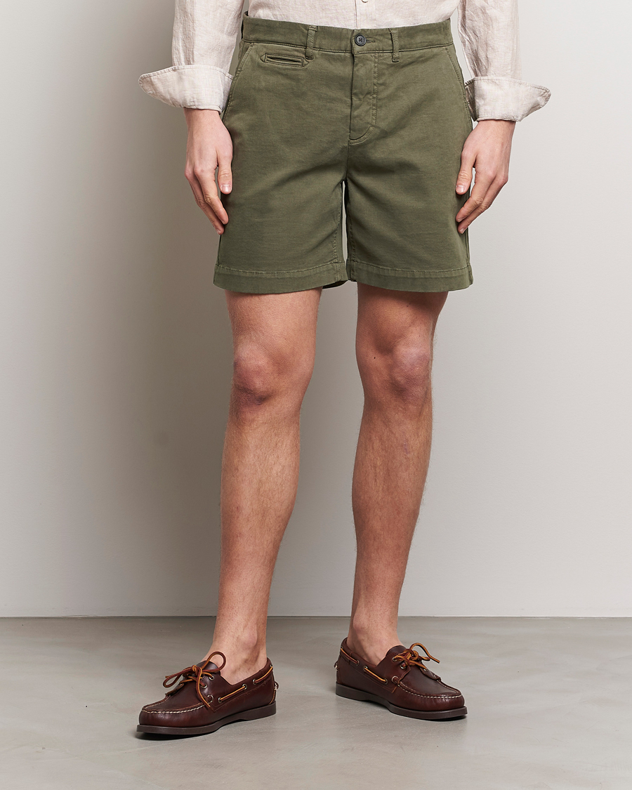 Heren | Chino-shorts | Morris | Jeffrey Short Chino Shorts Olive