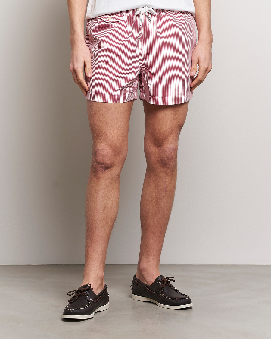 Heren | Zwembroek | Morris | Stripe Bathing Trunks Cerise