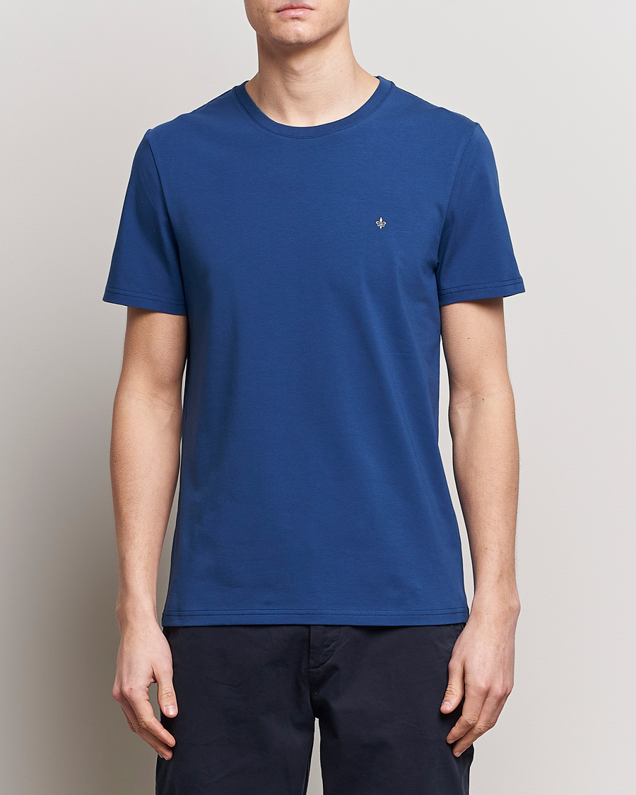 Heren | T-shirts | Morris | James Crew Neck T-Shirt Blue