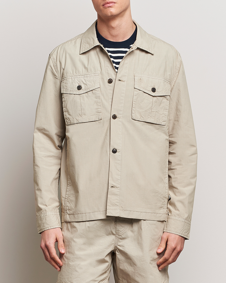 Heren | Klassieke jassen | Morris | Harrison Cotton Shirt Jacket Khaki
