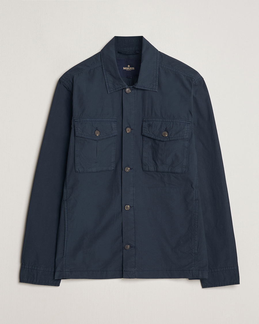 Heren | Jassen | Morris | Harrison Cotton Shirt Jacket Old Blue