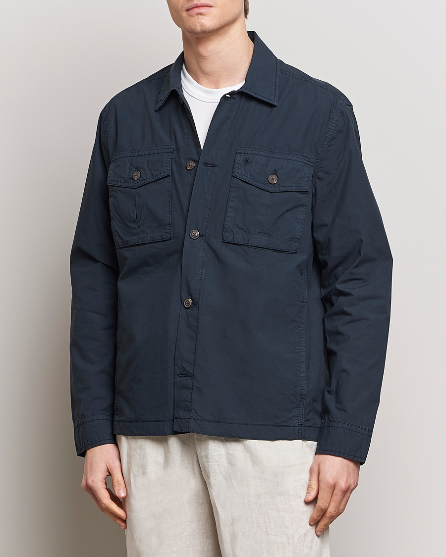 Heren | Klassieke jassen | Morris | Harrison Cotton Shirt Jacket Old Blue