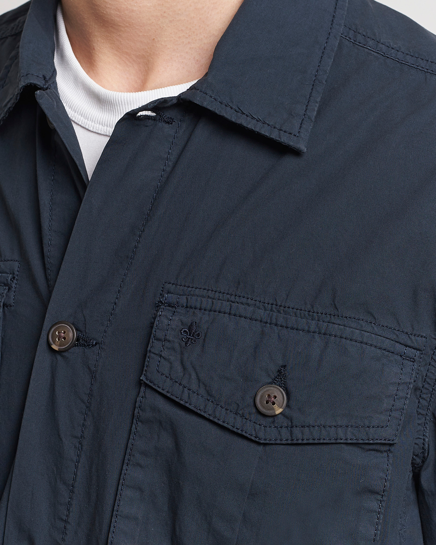 Heren | Jassen | Morris | Harrison Cotton Shirt Jacket Old Blue