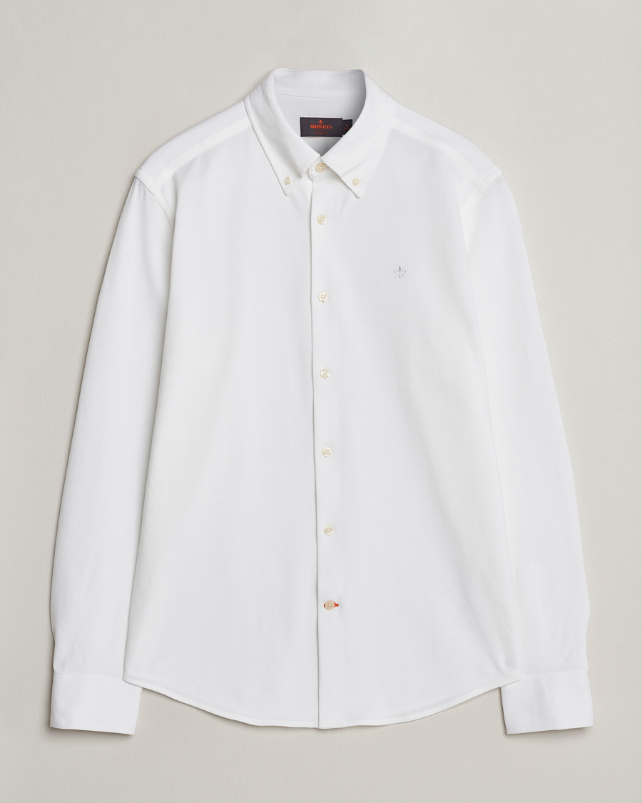 Heren | Overhemden | Morris | Eddie Pique Shirt White