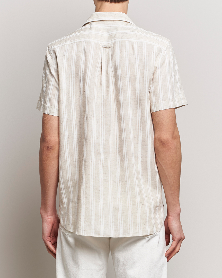 Heren | Overhemden | Morris | Printed Short Sleeve Shirt Off White