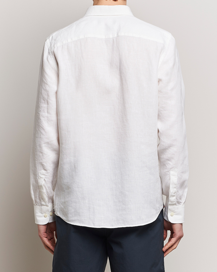 Heren | Overhemden | Morris | Douglas Linen Button Down Shirt White