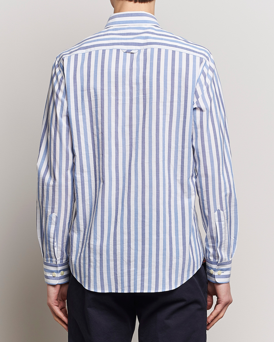 Heren | Overhemden | Morris | Summer Stripe Shirt Blue