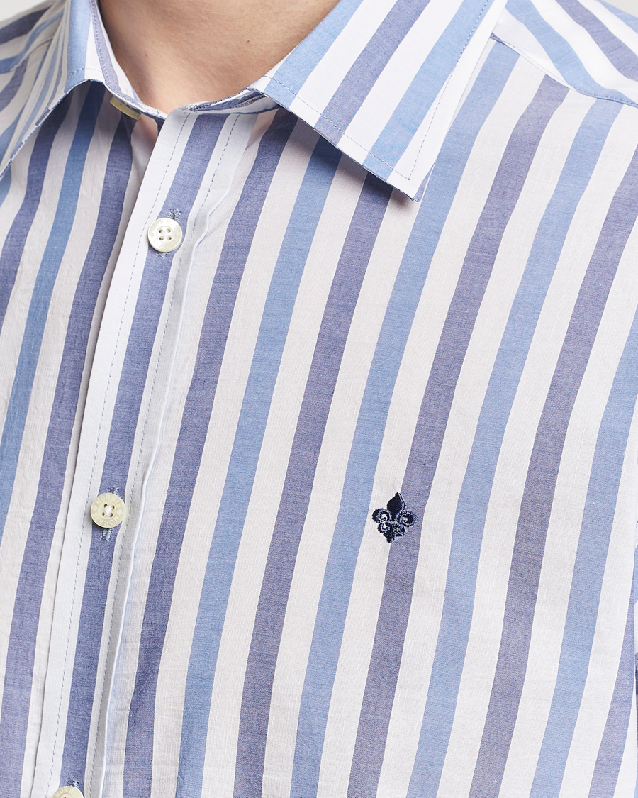 Heren | Overhemden | Morris | Summer Stripe Shirt Blue