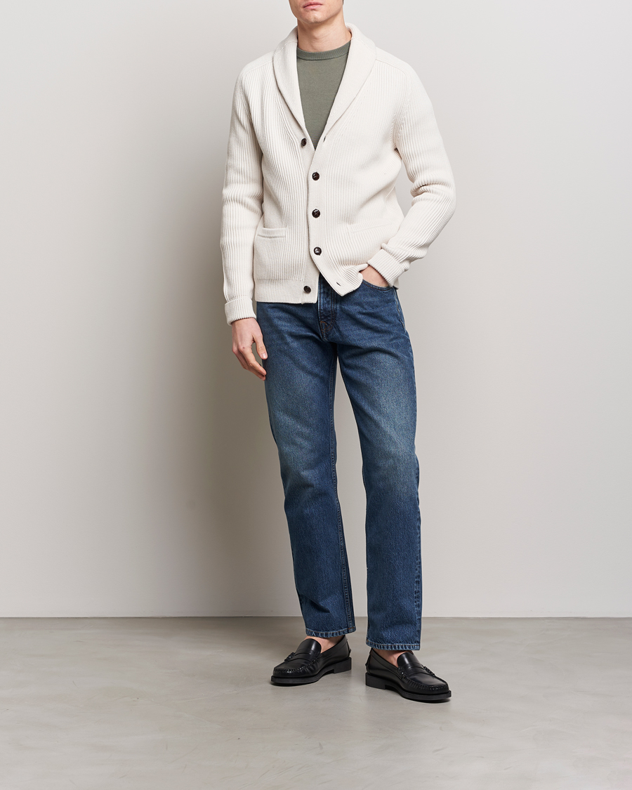 Heren | Truien | Morris | Brayden Shawl Cardigan White