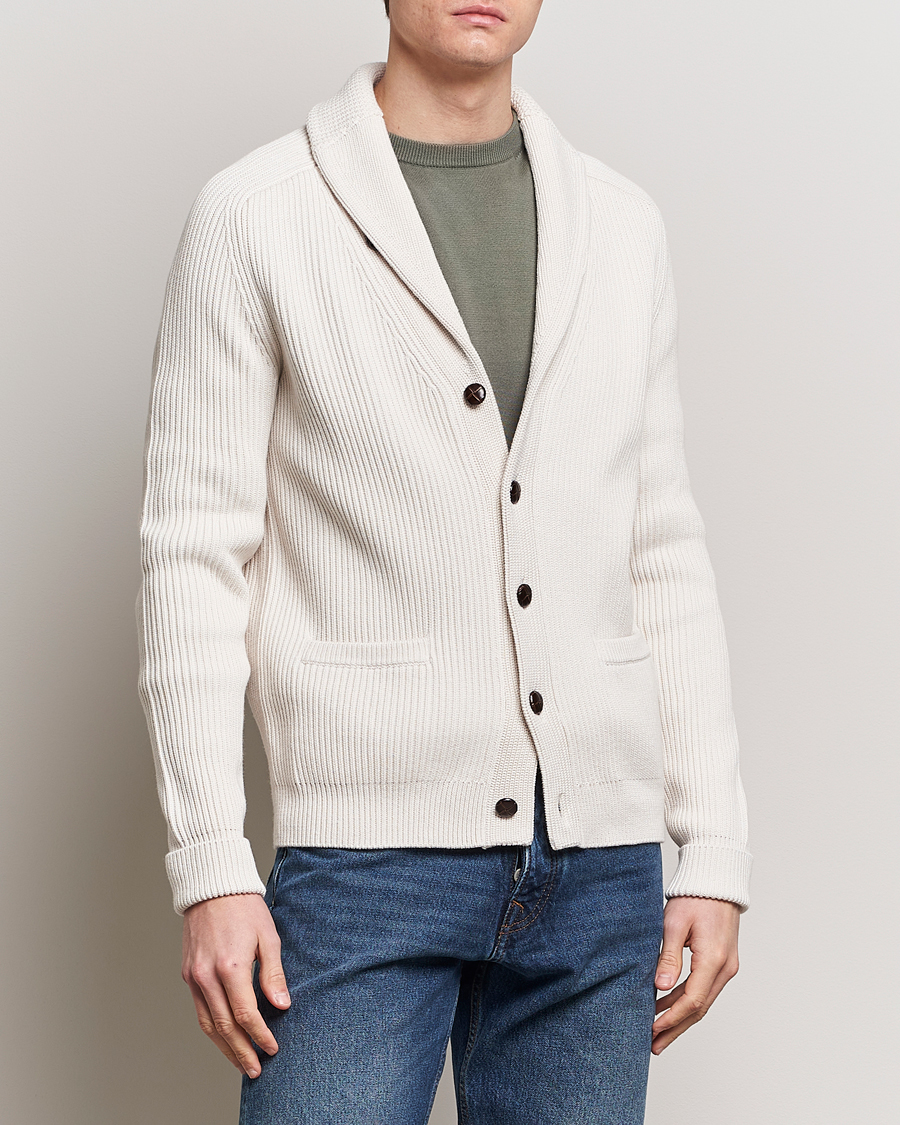Heren | Truien | Morris | Brayden Shawl Cardigan White