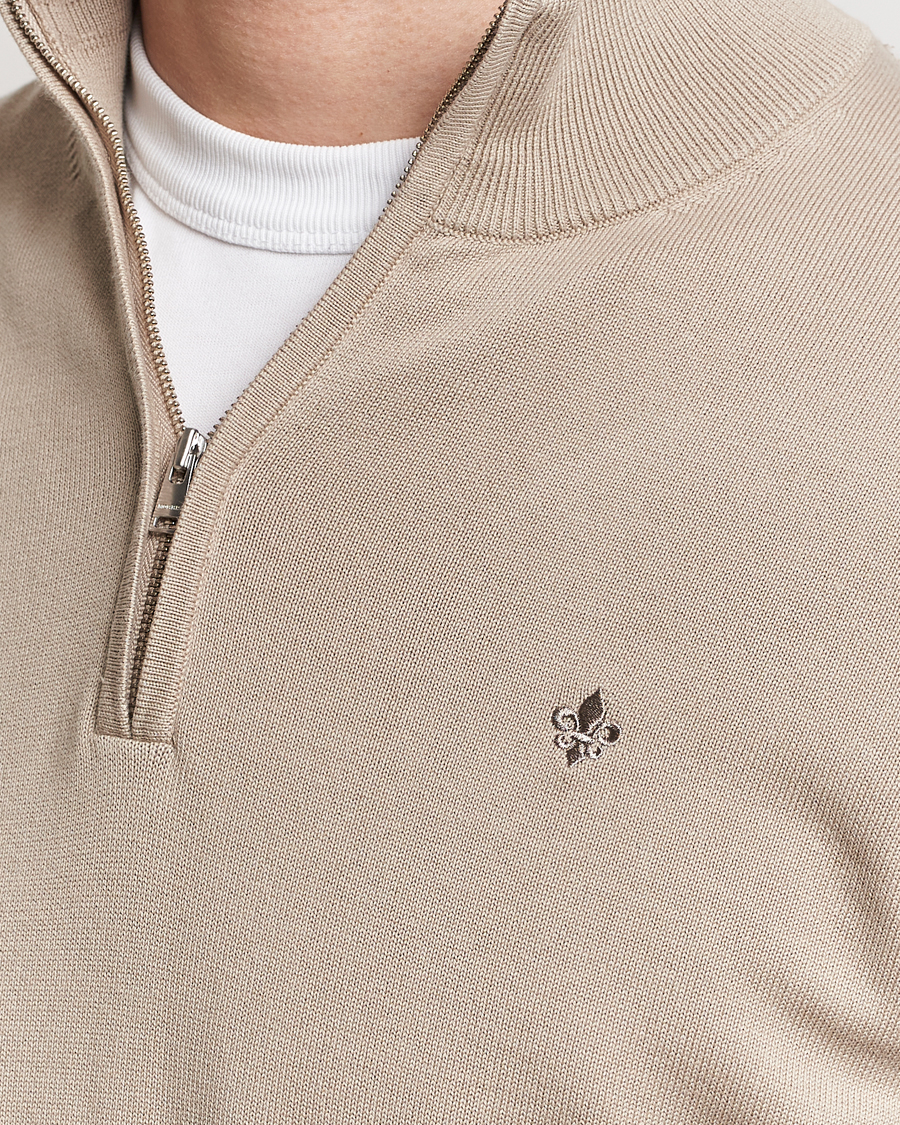 Heren | Truien | Morris | Riley Cotton Half Zip Khaki