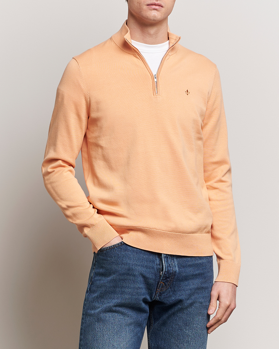 Heren | Truien | Morris | Riley Cotton Half Zip Orange