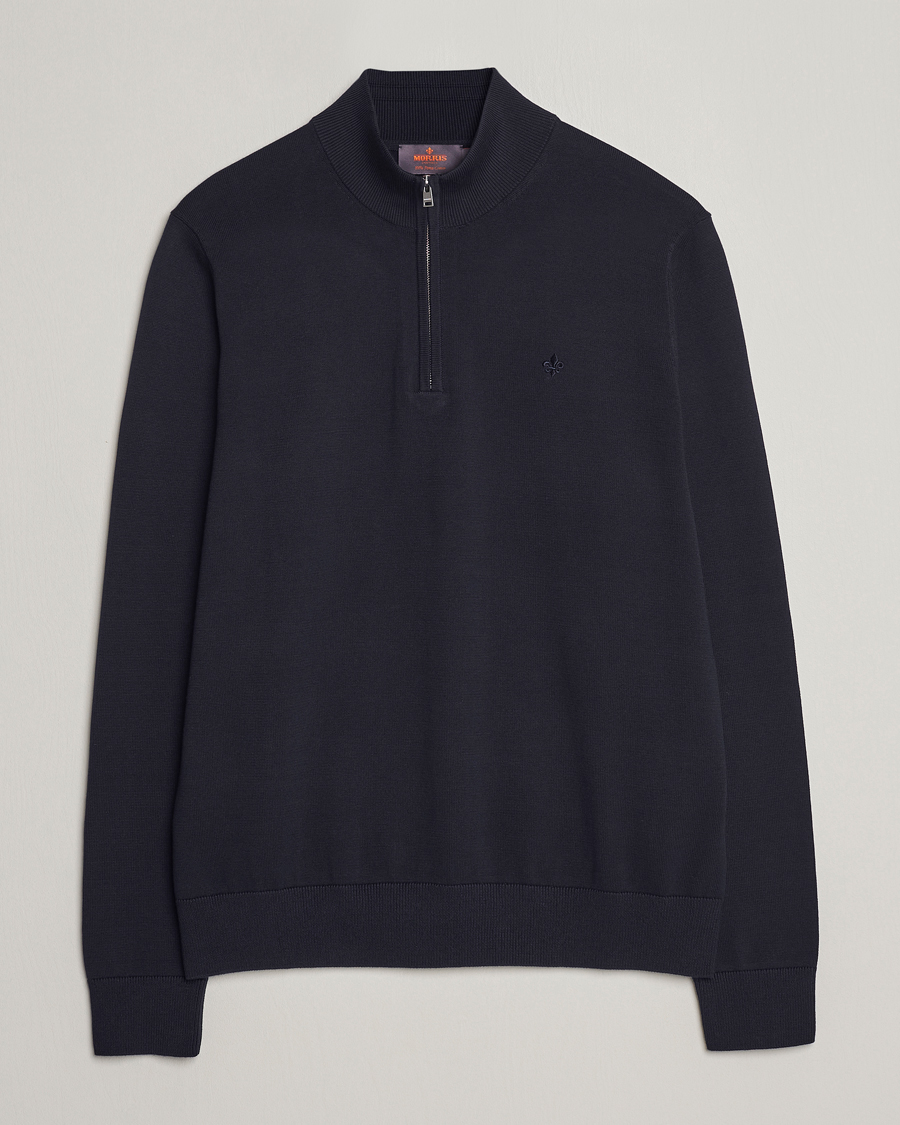 Heren | Truien | Morris | Riley Cotton Half Zip Navy