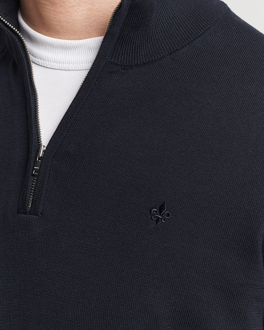Heren | Truien | Morris | Riley Cotton Half Zip Navy