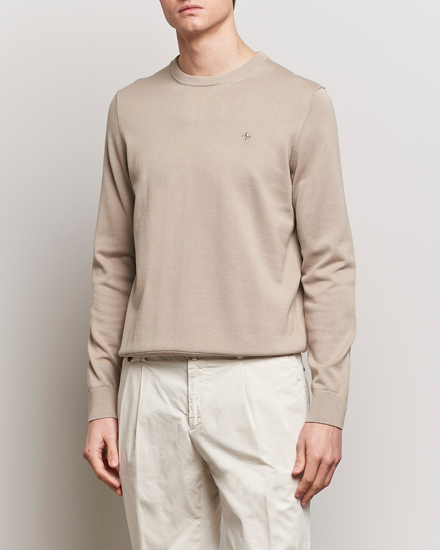 Heren | Sale | Morris | Riley Cotton Crew Neck Pullover Khaki